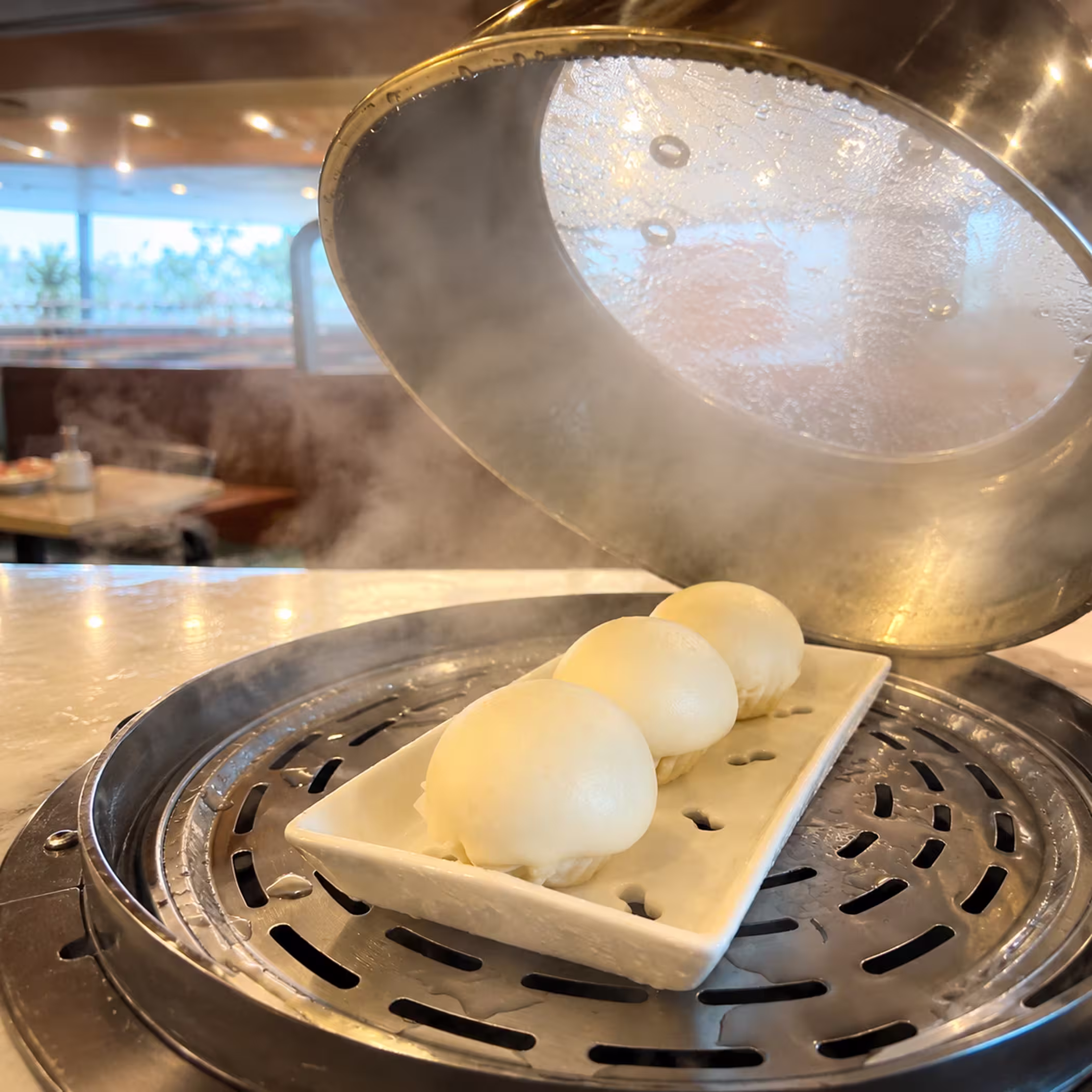Premium wagyu slices at LONG WANG CAC Houston